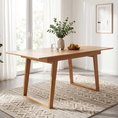 Rozklappbarer Tisch aus massivem Eichenholz 150 x 90 cm, Rouen