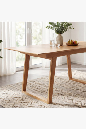 Rozklappbarer Tisch aus massivem Eichenholz 150 x 90 cm, Rouen 2