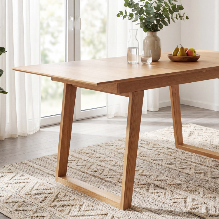 Rozklappbarer Tisch aus massivem Eichenholz 150 x 90 cm, Rouen