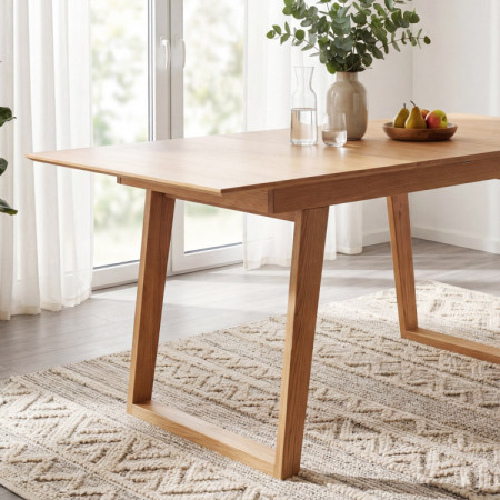 Rozklappbarer Tisch aus massivem Eichenholz 150 x 90 cm, Rouen