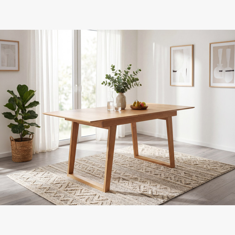 Rozklappbarer Tisch aus massivem Eichenholz 150 x 90 cm, Rouen