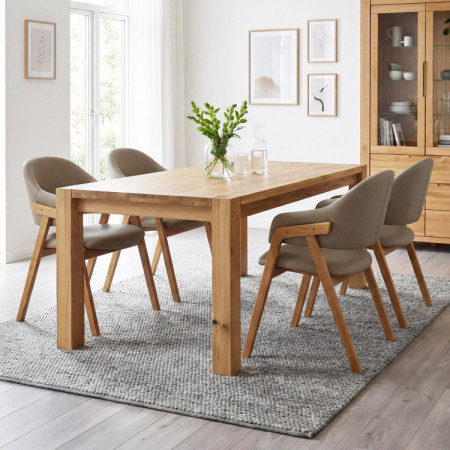 Dubischer Esstisch aus Massivholz, Košice 140 x 90 cm