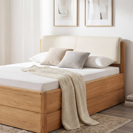 Bett 160 cm mit Stauraum, Doppelbett, Helsinki Öl