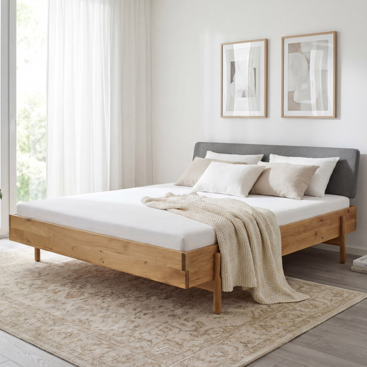 Eichenbett Satvar 180x200 cm skandinavischer Stil