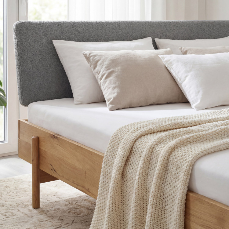 Eichenbett Satvar 180x200 cm skandinavischer Stil