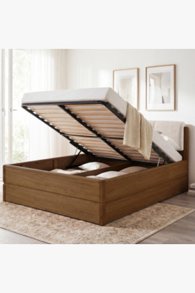 Postel 180 cm mit Stauraum, Helsinki Gebrannter Eiche 2