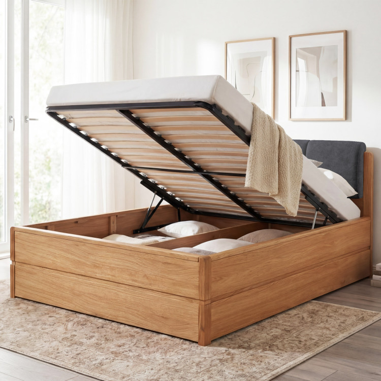 Postel 200 cm mit Stauraum, Helsinki Öl