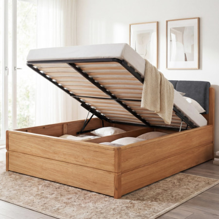Postel 200 cm mit Stauraum, Helsinki Öl