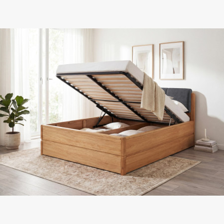 Postel 200 cm mit Stauraum, Helsinki Öl