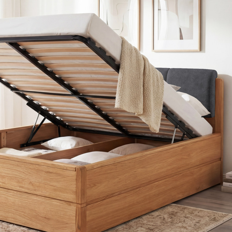 Postel 200 cm mit Stauraum, Helsinki Öl