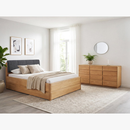 Postel 200 cm mit Stauraum, Helsinki Öl