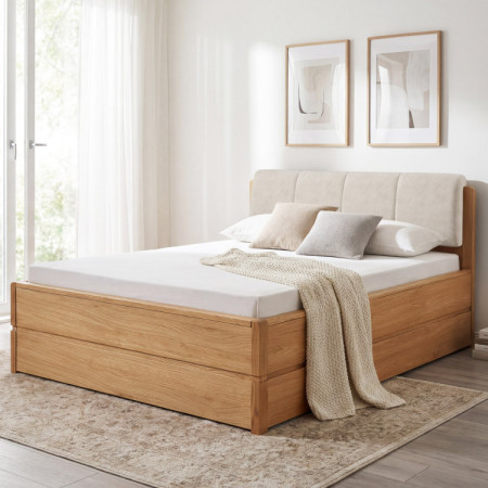 Bett 160 cm mit Stauraum Doppelbett, Helsinki Öl