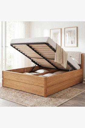 Bett 160 cm mit Stauraum Doppelbett, Helsinki Öl 2