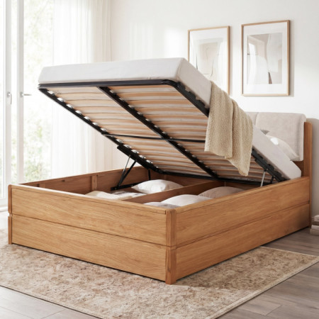 Bett 160 cm mit Stauraum Doppelbett, Helsinki Öl