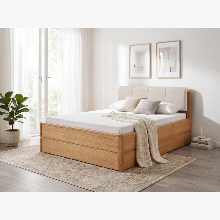 Bett 160 cm mit Stauraum Doppelbett, Helsinki Öl