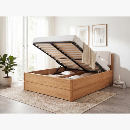 Bett 160 cm mit Stauraum Doppelbett, Helsinki Öl