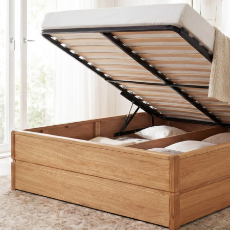 Bett 160 cm mit Stauraum Doppelbett, Helsinki Öl