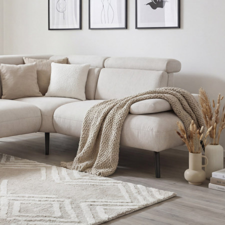 Sedergarnitur CALAIS – modernes Ecksofa mit hohen Füßen P