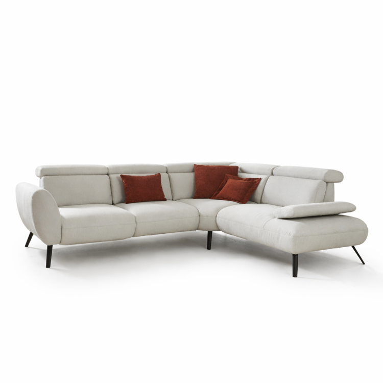 Sedergarnitur CALAIS – modernes Ecksofa mit hohen Füßen P