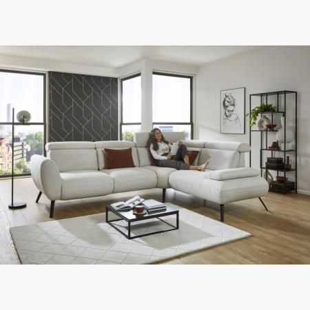 Sedergarnitur CALAIS – modernes Ecksofa mit hohen Füßen P