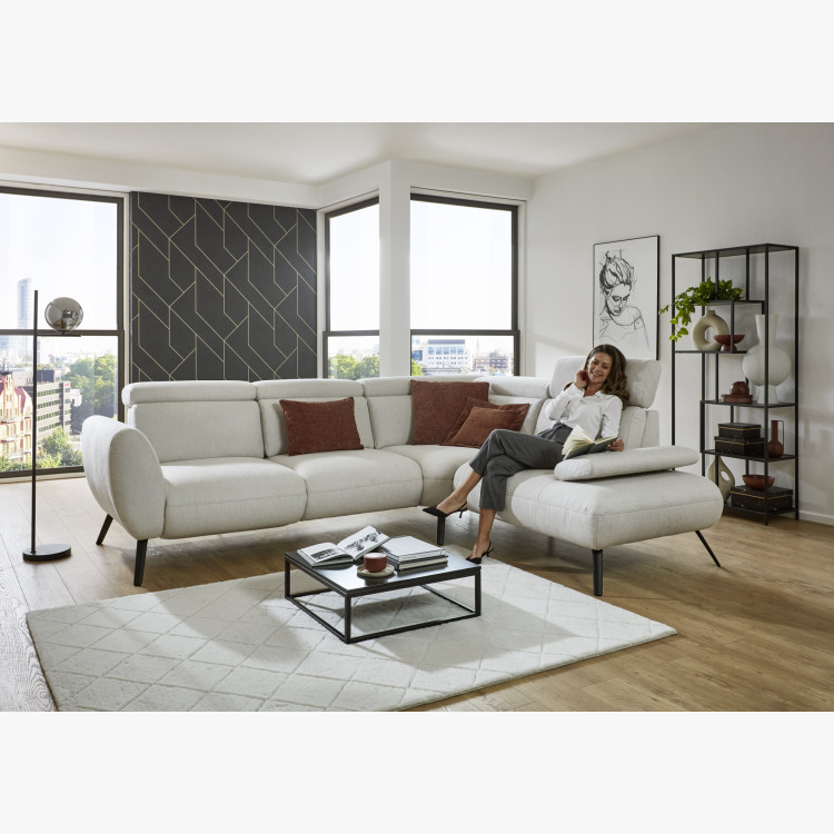 Sedergarnitur CALAIS – modernes Ecksofa mit hohen Füßen P