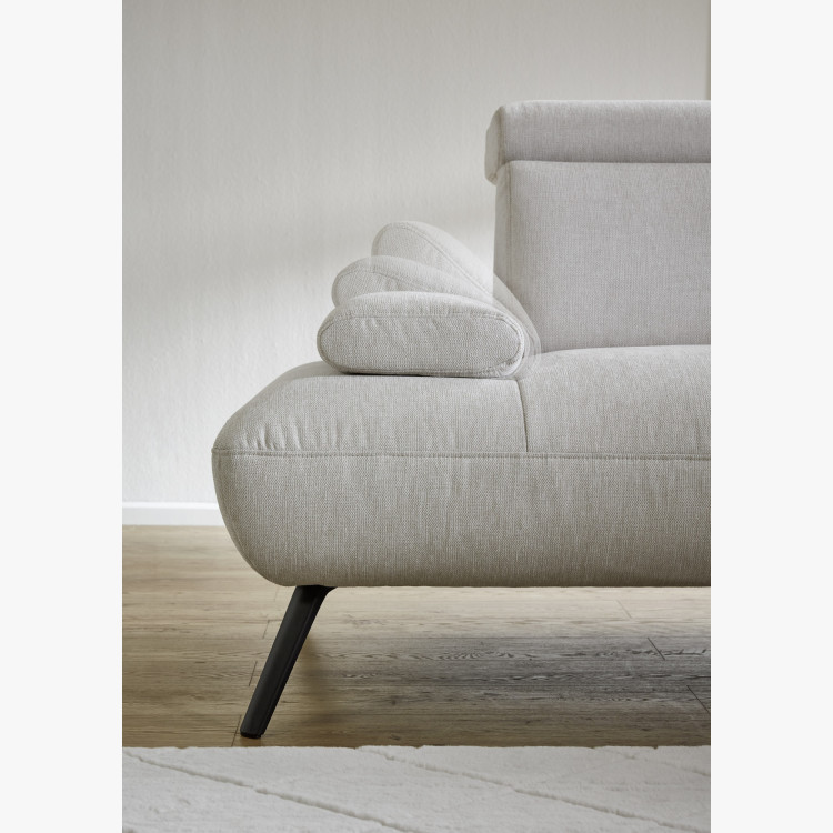 Sedergarnitur CALAIS – moderne Eckcouch mit hohen Beinen L