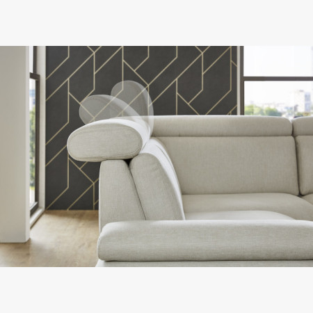 Sedergarnitur CALAIS – moderne Eckcouch mit hohen Beinen L