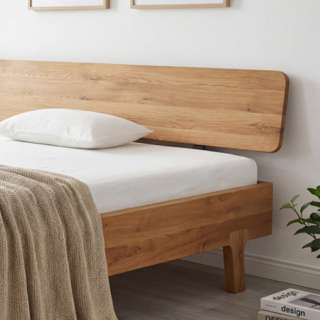 Zauberndes Doppelbett aus massivem Eichenholz 180 x 200 cm