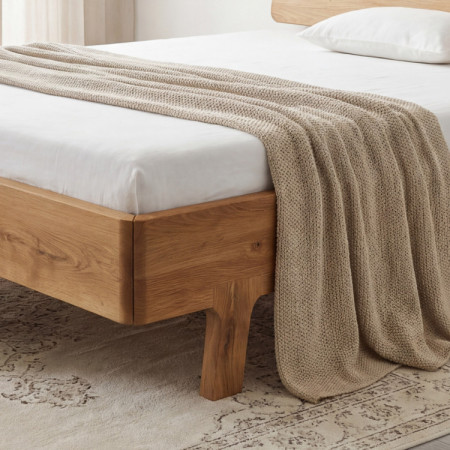 Zauberndes Doppelbett aus massivem Eichenholz 180 x 200 cm