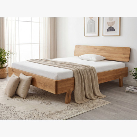 Zauberndes Doppelbett aus massivem Eichenholz 180 x 200 cm