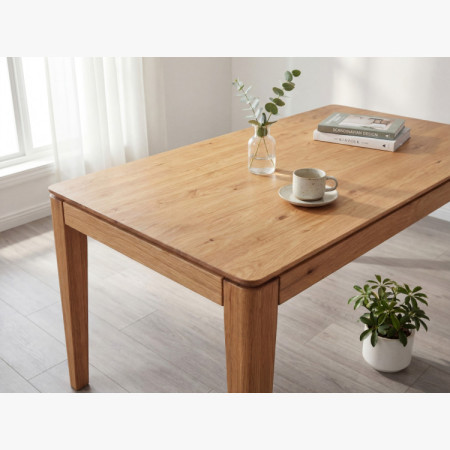 Ausziehbarer Massivholztisch 140 x 90 cm (225 x 90 cm)