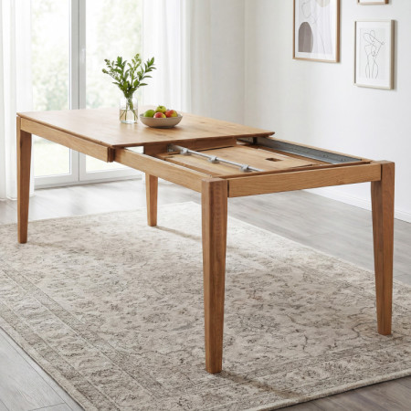 Ausziehbarer Massivholztisch 160 x 90 cm (245 x 90 cm)
