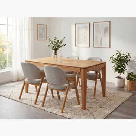 Ausziehbarer Massivholztisch 160 x 90 cm (245 x 90 cm)