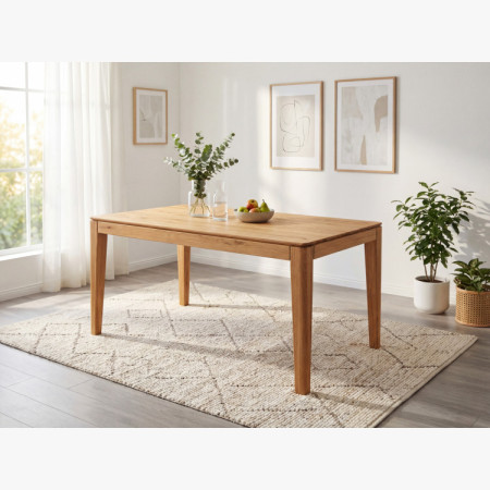 Ausziehbarer Massivholztisch 160 x 90 cm (245 x 90 cm)