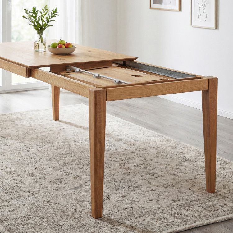 Ausziehbarer Massivholztisch 160 x 90 cm (245 x 90 cm)