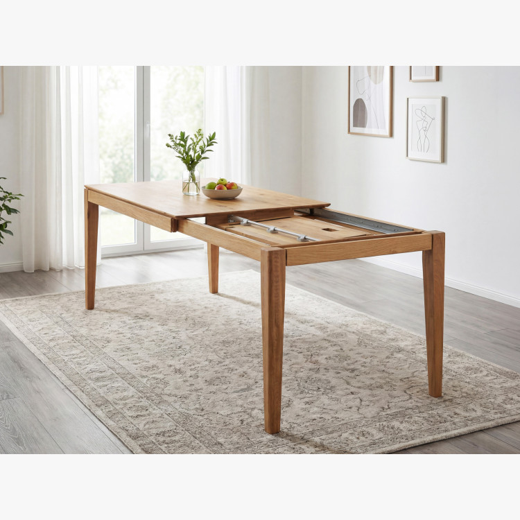 Ausziehbarer Massivholztisch 180 x 90 cm ( 265 x 90 cm )