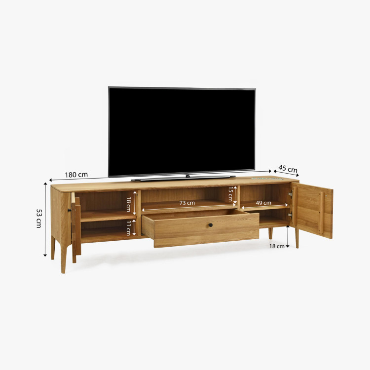 Eichen-TV-Kommode auf Füßen, Kosice