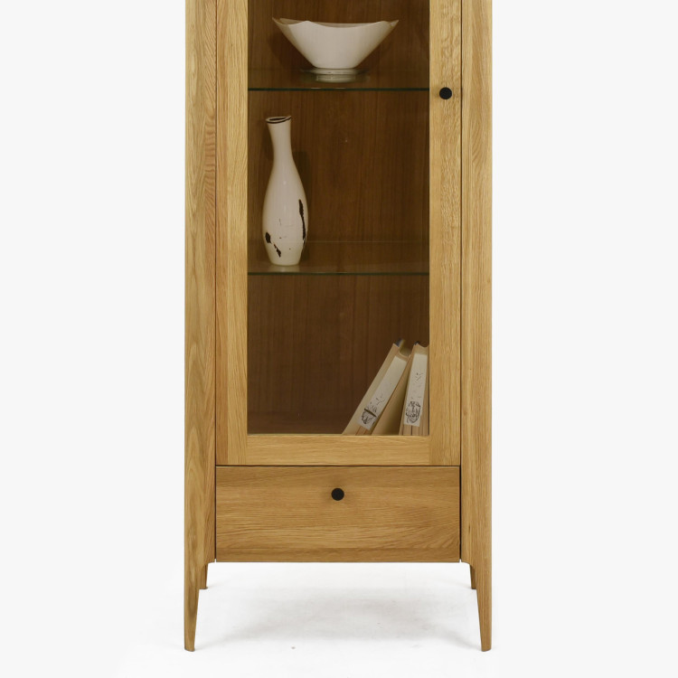 Einflügelige Vitrine aus Massivholz