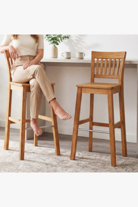 Massiver Barhocker aus Eiche, Rain 2