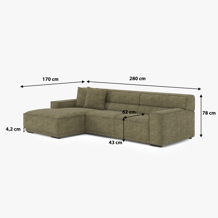 Rundeckecke Couch KUBO – linke Ecke