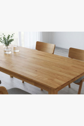 Massiver Eichentisch für bis zu 10 Personen 250 x 100 cm 2