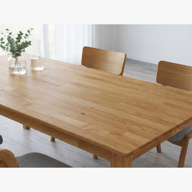 Massiver Eichentisch für bis zu 10 Personen 250 x 100 cm