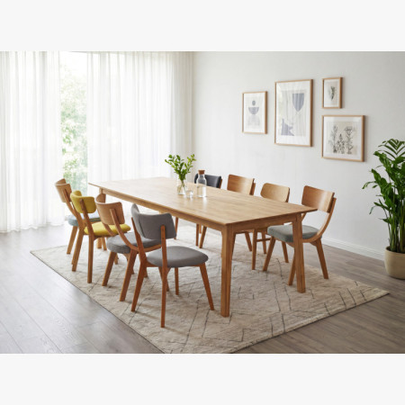 Massiver Eichentisch für bis zu 10 Personen 250 x 100 cm