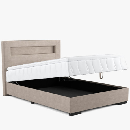 Postel 120 x 200 inklusive Matratze, Stauraum + LED