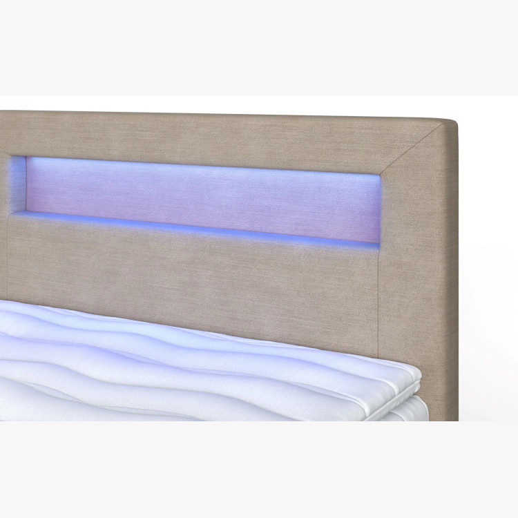 Postel 120 x 200 inklusive Matratze, Stauraum + LED