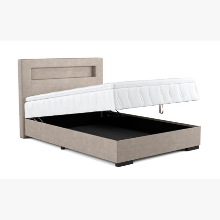 Postel 120 x 200 inklusive Matratze, Stauraum + LED