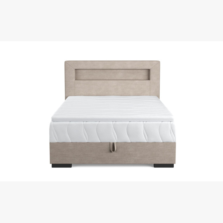 Postel 120 x 200 inklusive Matratze, Stauraum + LED