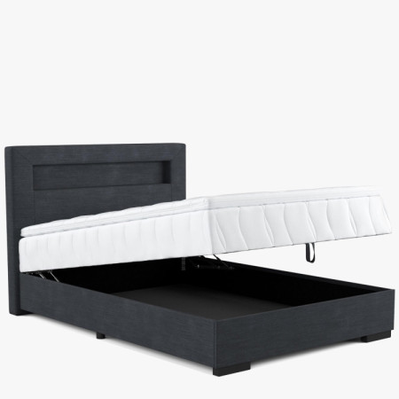 Postel 120 x 200 inklusive Matratze, Stauraum + LED