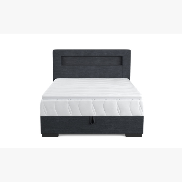 Postel 120 x 200 inklusive Matratze, Stauraum + LED