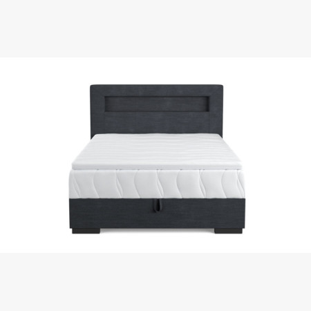 Postel 120 x 200 inklusive Matratze, Stauraum + LED